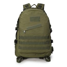 Color: Army Green - Camouflage camouflage multi function double shoulder bag waterproof Oxford cloth mountaineering bag 3D tactical movement outdoor B