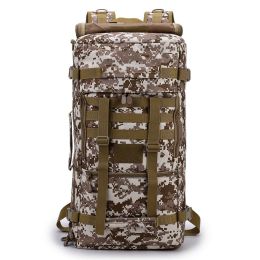 style: C, Size: 50 liters - 60 liters of outdoor camouflage bag mountaineering bag nylon waterproof double shoulder bag for men and women traveling bi