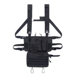 Color: Belly bag vest black - Army Camouflage Outdoor Light Tactical Vest