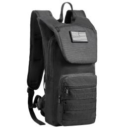 Hydration Backpack, Water Backpack with 3L TPU Water Bladder, Tactical Molle Hiking Hydration Pack with Storage for Men Women, Hydro Water Daypack for