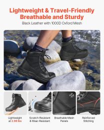 Men's Military Tactical Boots, 6 inch Combat Hiking Work Boots, Lightweight & Breathable & Sturdy Mens Motorcycle Interceptor Trooper Boot, for Outdoo