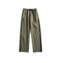 Color: Dark Army Color Thin, Size: 2XL - American Leisure Cargo Tactical Pants Mountain Ice Silk Outdoor Three-proof Pants