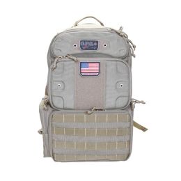GPS Tactical Range Backpack Tall-Holds 4 Handguns-Tan